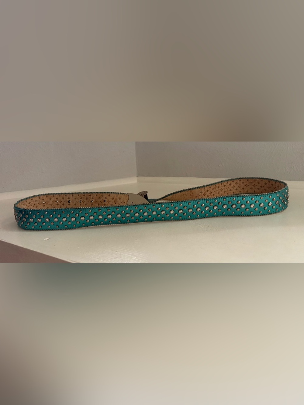 Turquoise Studded Women's Belt
